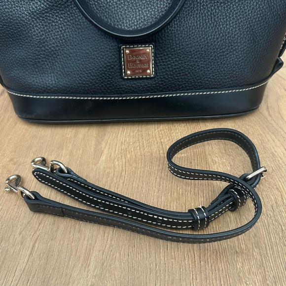 Dooney & Bourke Black Pebbled Leather Satchel - Picture 6 of 7